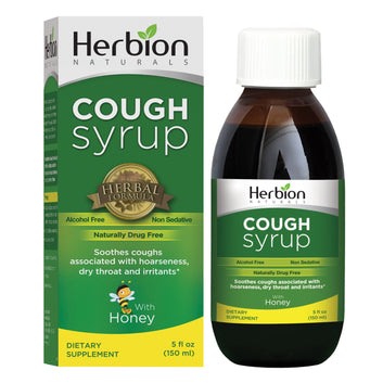Herbion Naturals Herbal Sore Throat Syrup with Natural Honey 150ml (Pack of 24) USA