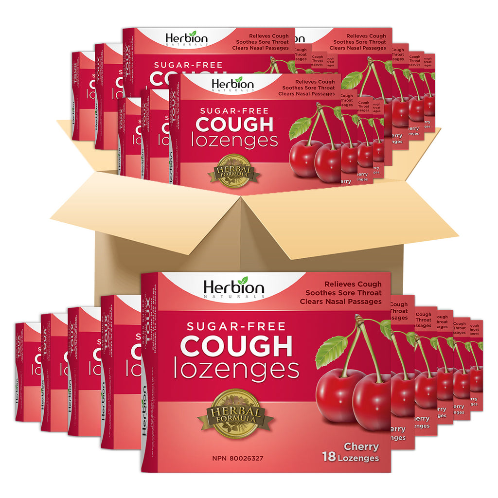 Sugar Free Herbal Lozenges Cherry Flavour, 18 Pieces (Pack of 48)