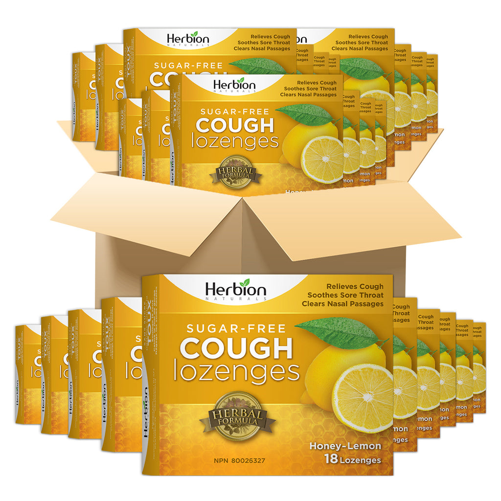 Herbal Lozenges Sugar Free Honey Lemon, 48 Pack (18 Lozenges Each)