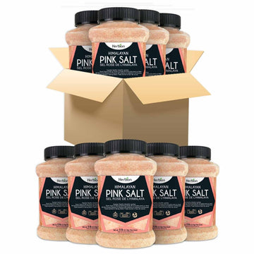 Himalayan Pink Salt 2.5 kg Jar GMO Free Chemical Free Vegan Kosher (4 Jars) CAN