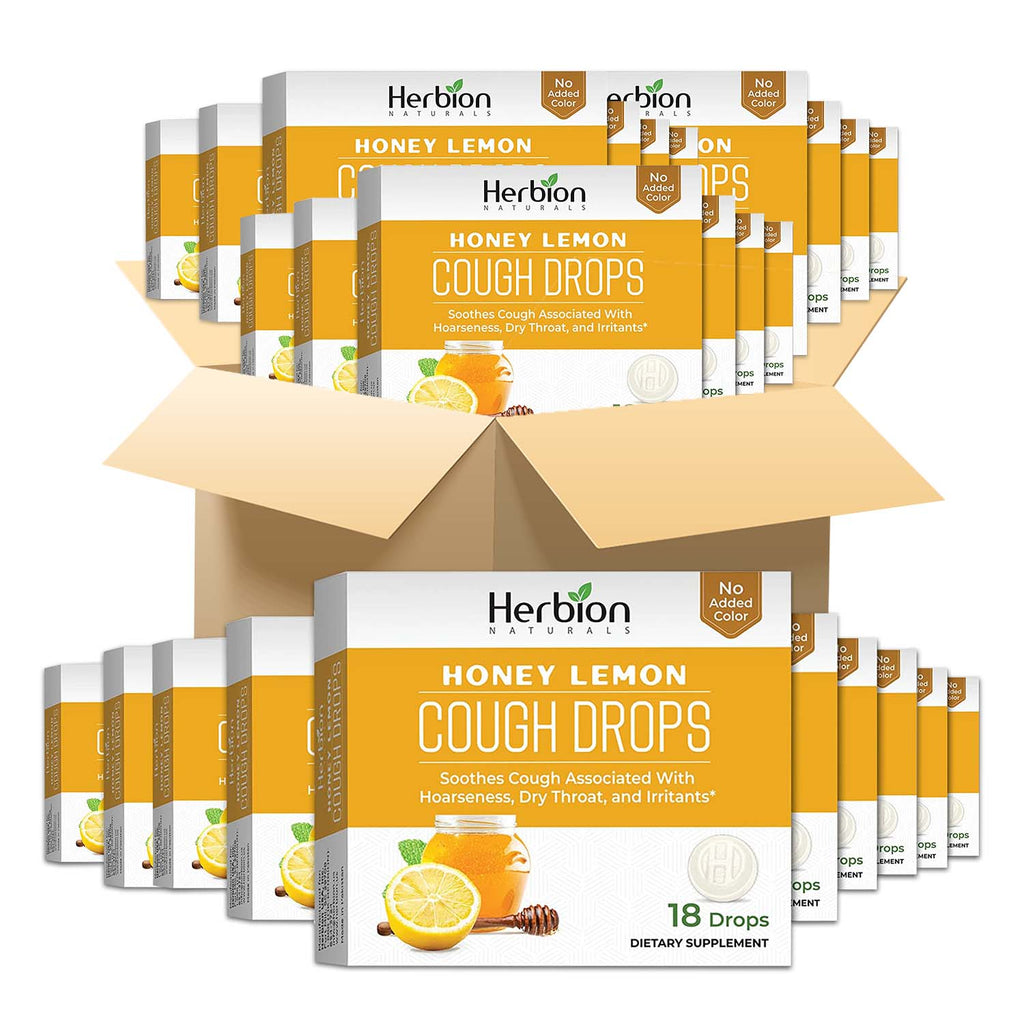 Herbion Naturals Herbal Lozenges – Honey Lemon, 48 Pack (18 Lozenges Each), No Artificial Flavour or Colour