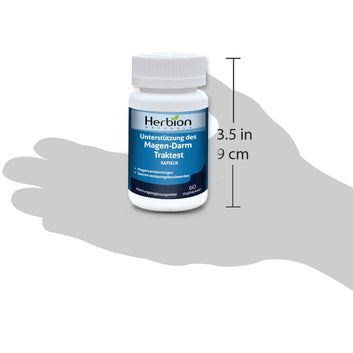 Herbion Naturals Magen-Darm-Unterstützung Kräutermischung für Magenverstimmung Relief, Magen-Darm-Gesundheit und Funktion, gelegentliche Säureverdauungsstörungen, gesunde Darmflora, 60 Vegicaps