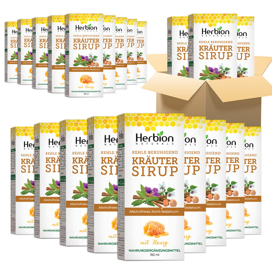 Herbion Naturals Herbal Sore Throat Syrup with Natural Honey 150ml (Pack of 24)