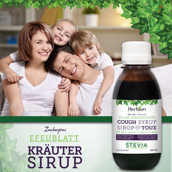 Herbion Naturals Efeublatt Hustensirup mit Thymian und Süßholz, 5 FL Oz - beruhigt die Kehle und lindert Atemwegsbeschwerden - für Erwachsene Kinder 13 Monate und darüber, alkoholfrei, zuckerfrei mit Stevia