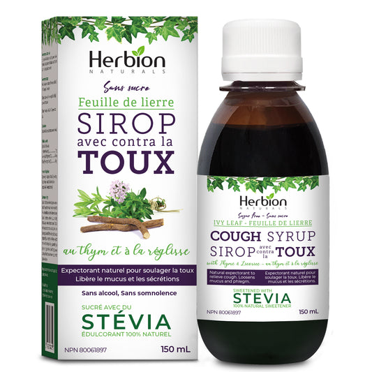 Herbion Naturals Efeublatt Hustensirup mit Thymian und Süßholz, 5 FL Oz - beruhigt die Kehle und lindert Atemwegsbeschwerden - für Erwachsene Kinder 13 Monate und darüber, alkoholfrei, zuckerfrei mit Stevia