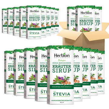 Herbion Naturals Cough Syrup with Stevia, Green, Sugar-Free, 5.0 Fl Oz (Pack of 24)