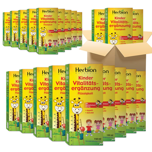 Herbion Naturals Vitality Supplement for Children - Promotes Growth & Appetite - Relieves Fatigue - Improves Mental & Physical Performance – Boosts Energy - 150 mL – For Kids 1 Years & Above