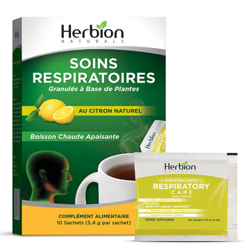 Herbion Naturals Respiratory Care Granules With Natural Lemon Flavor, 10 Sachet Packets