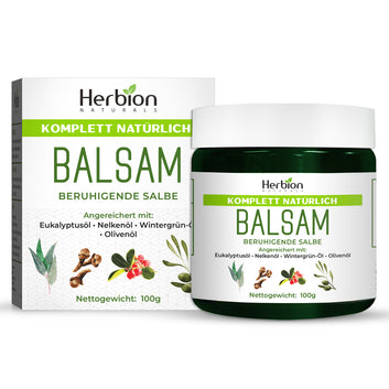Herbion Naturals Balm, 100 gm - Natural Soothing Ointment with Soothing Vapors for Adults & Children 2+ - Relieves Cough, Cold, Nasal & Chest Congestion (Pack of 24)