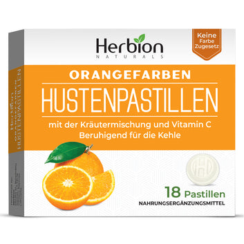 Herbal Throat Lozenges Orange Flavour, 18 Lozenges (Pack of 48) DEU
