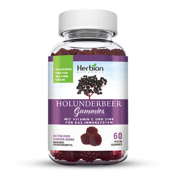Herbion Elderberry Gummies with Vitamin C & Zinc - Healthy Immune System Support - Gluten-Free & Gelatin-Free - 60 Gummies for Adults & Children 4 Years & Above - Made in USA (Pack of 12)