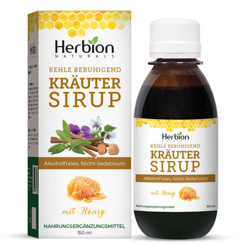 Herbion Naturals Herbal Sore Throat Syrup with Natural Honey 150ml (Pack of 24)