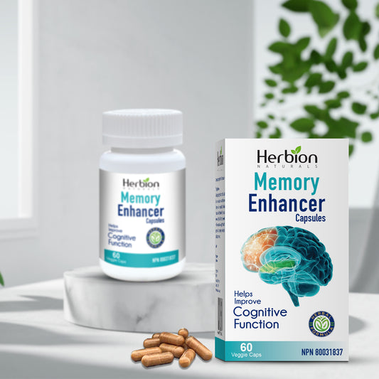 Herbion Naturals Memory Enhancer ayuda a mejorar la función cognitiva con extractos de Ginkgo biloba, ajo, cilantro, tomillo, lavanda y regaliz para adultos. 60 cápsulas vegetales