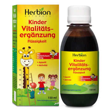 Herbion Naturals Vitality Supplement Sirup für Kinder, fördert das Wachstum und den Appetit, lindert Müdigkeit, verbessert die geistige und körperliche Leistungsfähigkeit, steigert die Energie, 5 FL Oz – für Kinder ab 1 Jahr