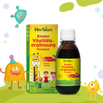 Herbion Naturals Vitality Supplement Sirup für Kinder, fördert das Wachstum und den Appetit, lindert Müdigkeit, verbessert die geistige und körperliche Leistungsfähigkeit, steigert die Energie, 5 FL Oz – für Kinder ab 1 Jahr